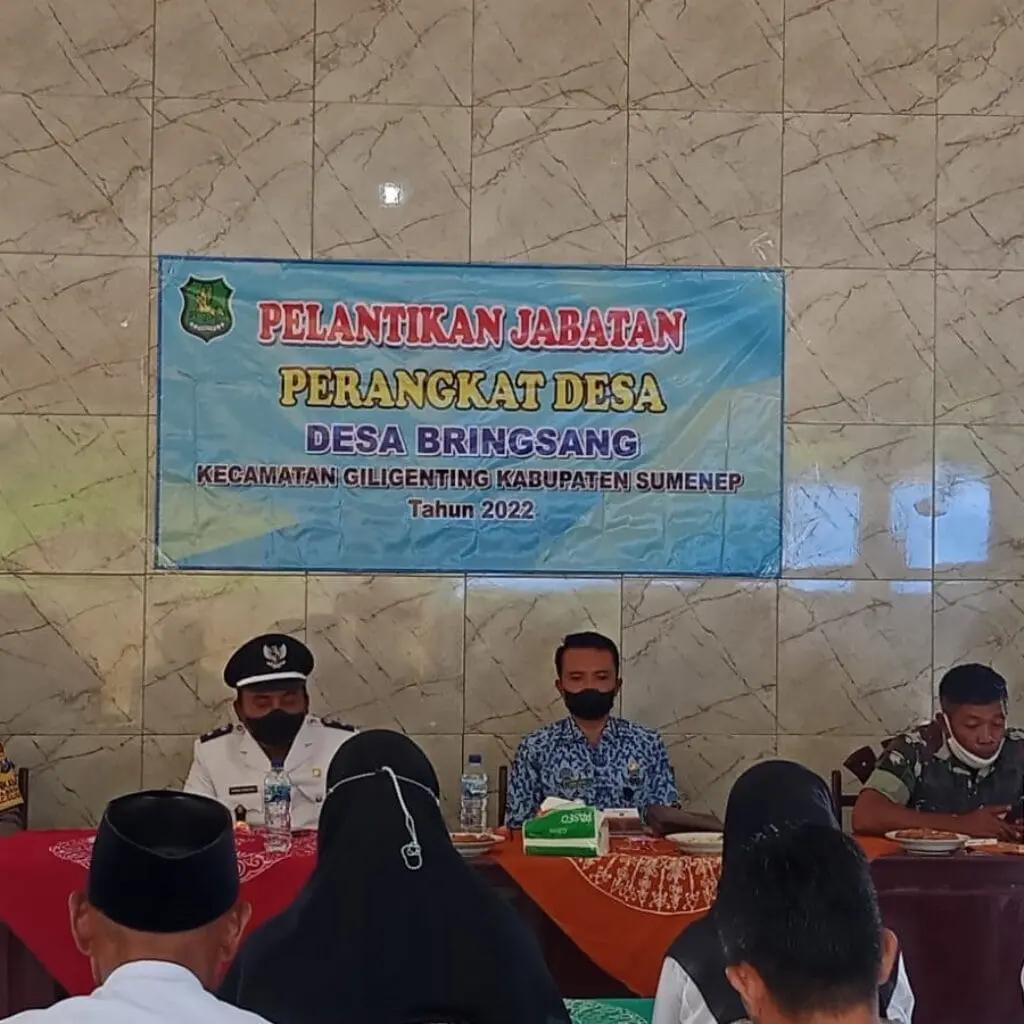 Camat Giligenting, Abd. Said, S.Sos.I., M.Si, Lantik Perangkat Desa Bringsang, Kecamatan Giligenting, Kabupaten Sumenep