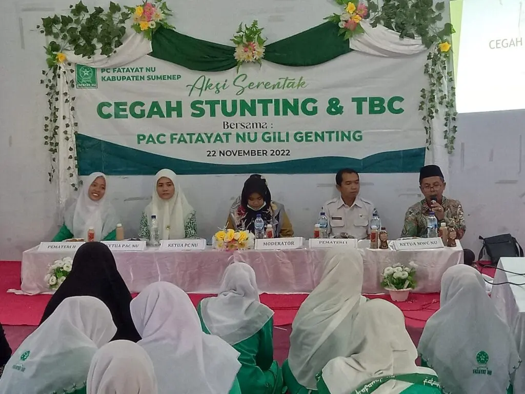 Fatayat NU Bersama Puskesmas Giligenting Gelar Sosialisasi Pencegahan Stunting dan TBC (Foto: Abd. Rahman - KIM Konengan)