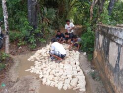 Peduli Jalan Rusak, Kades Bringsang Ajak Warganya Gotong Royong