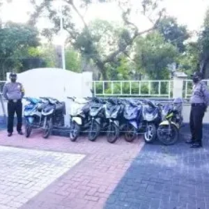 Polsek Giligenting Amankan Delapan Motor Balap Liar