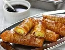 Resep Pisang Kepok Karamel Keju Goreng Kulit Lumpia
