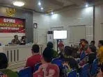 Kepala DPMD Kabupaten Sumenep, Anwar Syahroni Yusuf di acara koordinasi pembahasan tambahan pagu DD Tahun 2023 bertempat diruang Aula Pertemuan al-Qarya