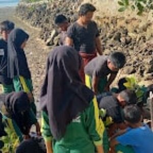 DPD PPLHI Sumenep Bersama FK3I Korlap Sumenep Gandeng Yayasan Al-Hasan Tanam Mangruve di Pesisir Pantai Sumber Giligenting