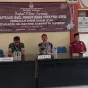 PPK Giligenting Gelar Rapat Pleno Rekapitulasi Hasil Penghitungan Suara Pemilu 2024