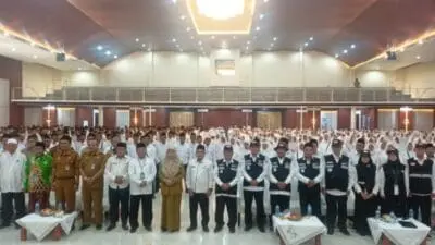 Calon Jemaah Haji Sumenep Ikuti Bimbingan Manasik Haji Massal di Aula Tuan Ghube Uniba Madura Sumenep