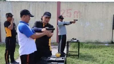 Kegiatan Menembak Bersama Polres Sumenep dengan Criminal Justice System (CJS) oleh Pelatih Guna untuk menjalin sinlergitas bersama CJS Sumenep