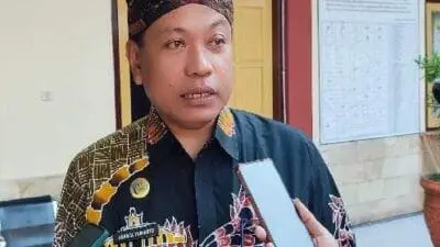 Ananta Yuniarto, Inspektur Pembantu (Irban) Investigasi Inspektorat Kabupaten Sumenep, usai menghadiri penyematan Pin WBK secara simbolis, di halaman DPMPTSP Kabupaten Sumenep