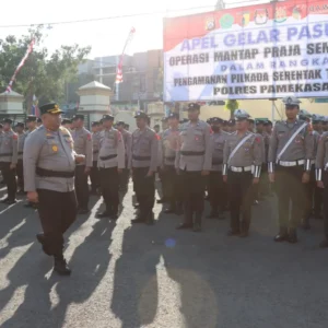 Apel Gelar Pasukan Mantap Praja Semeru 2024: Kapolres Pamekasan Siapkan Pengamanan Pilkada Serentak