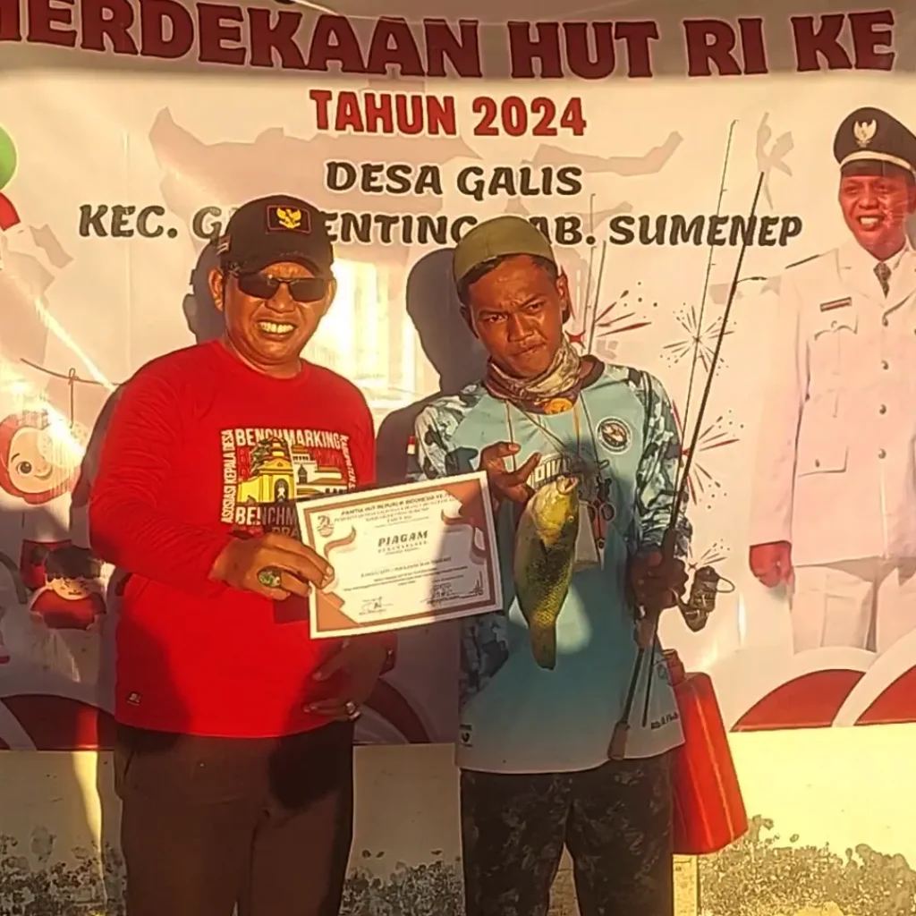 Meriahkan HUT RI ke-79, Pemdes Galis Giligenting Adakan Lomba Memancing