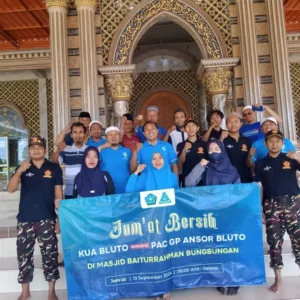 KUA dan GP Ansor Sumenep Gelar Aksi Bersih-Bersih Rumah Ibadah Serentak di Seluruh Kecamatan