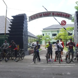 Kodim 0827 Sumenep Gelar Gowes Rutin Setiap Sabtu Pagi, Dipimpin Kasdim Mayor Ari Pamungkas