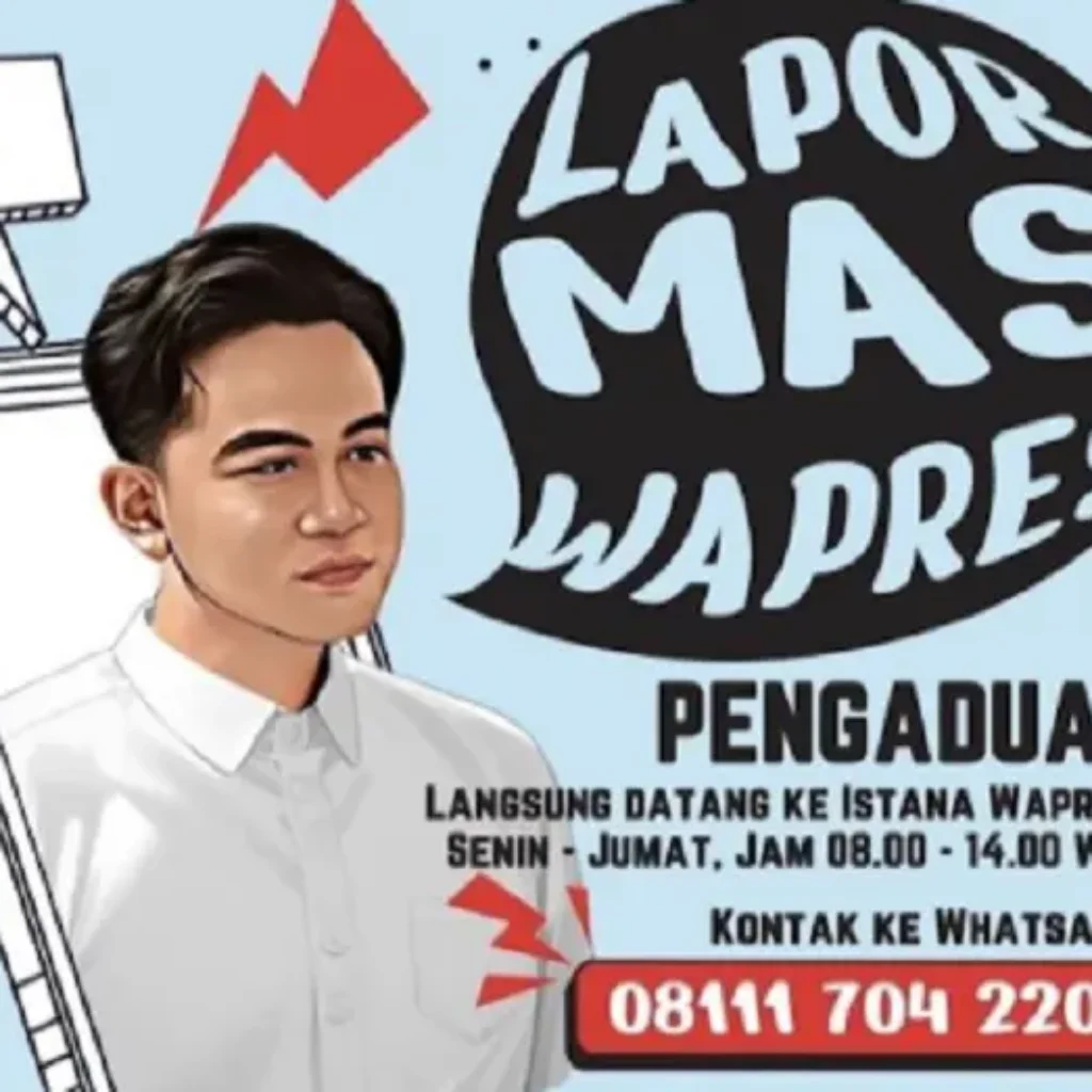 Wakil Presiden Gibran Rakabuming Raka kini membuka pintu bagi warga untuk menyampaikan aduan dan keluhan langsung kepada pemerintah melalui layanan pengaduan baru bernama "Lapor Mas Wapres."