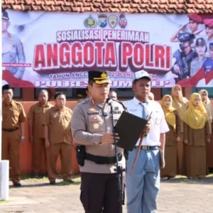 Polres Sumenep Sosialisasikan Penerimaan Anggota Polri 2025 di SMKN 1 Kalianget