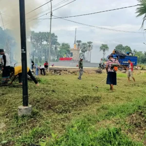 Camat Pragaan Pimpin Jumsih di Tugu Keris Sumenep