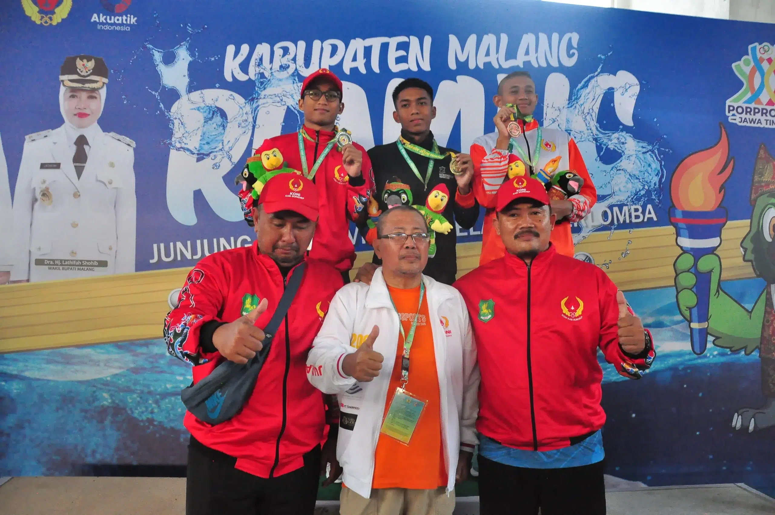 Atlet judo Aljupri serta pasangan Ilzam Noer R dan Abd Rohman turut menyumbang medali perunggu untuk Kabupaten Sumenep