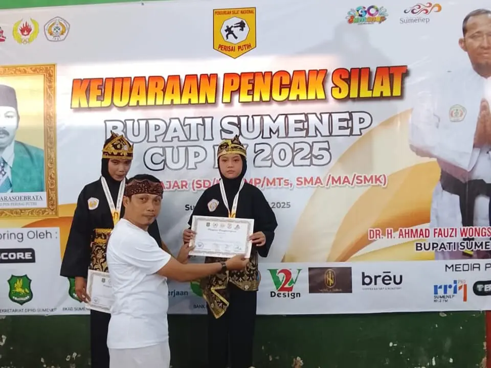 Nyimas Tiara Lempicha siswi MIN 2 Sumenep juara 1 Pencak Silat Bupati Cup IV 2025 tingkat pelajar Sumenep