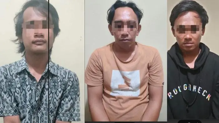 Polsek Lenteng amankan tiga pelaku pencurian dengan barang bukti televisi, sembako, dan tabung gas LPG di Desa Daramista, Sumenep