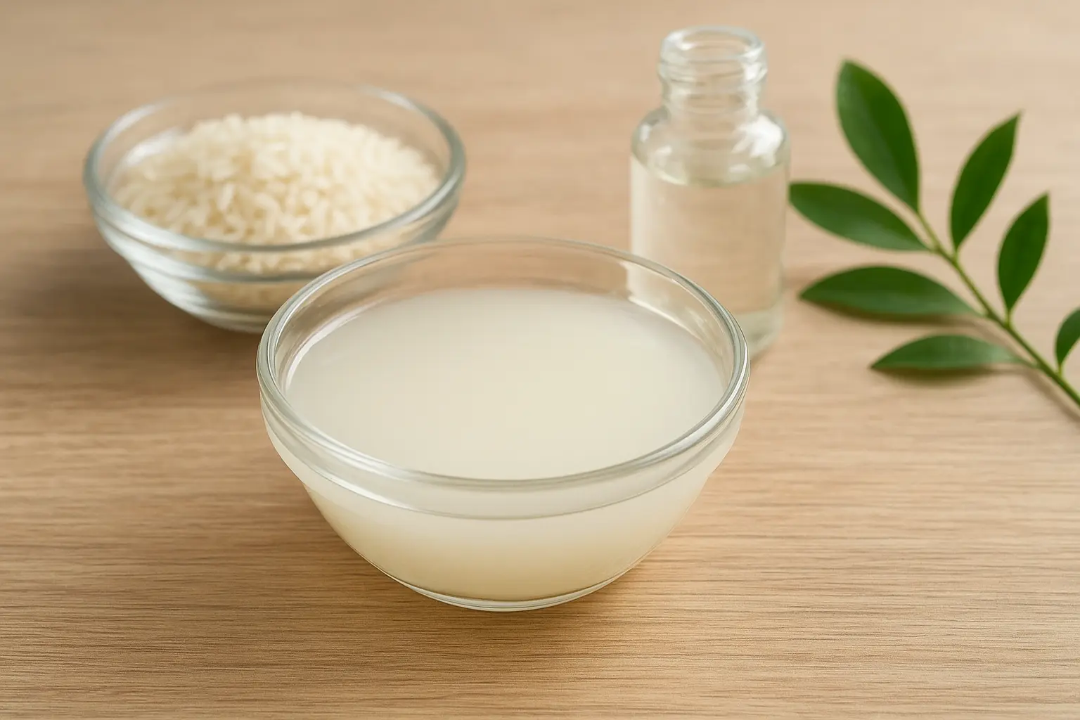 Ilustrasi Air cucian beras yang kaya nutrisi alami bermanfaat untuk mencerahkan kulit dan membuat rambut berkilau