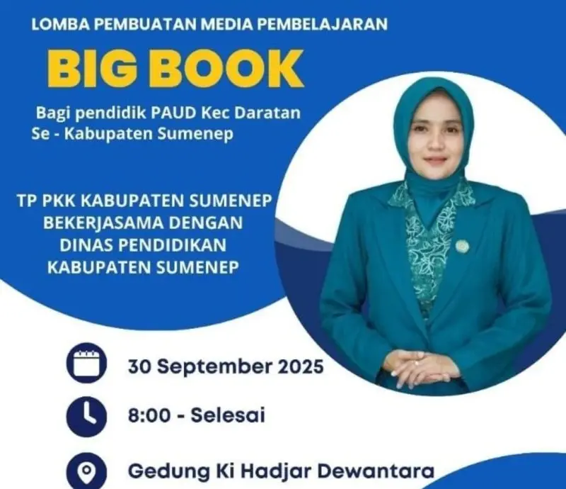 Famplate Ketua TP PKK Kabupaten Sumenep, Nia Kurnia Fauzi, keterangan terkait Lomba Big Book PAUD di Sumenep