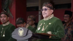 Wakil Bupati Sumenep KH. Imam Hasyim berpidato dalam upacara Hari Jadi ke-756 Kabupaten Sumenep sebagai wujud penguatan city branding “The Soul of Madura”