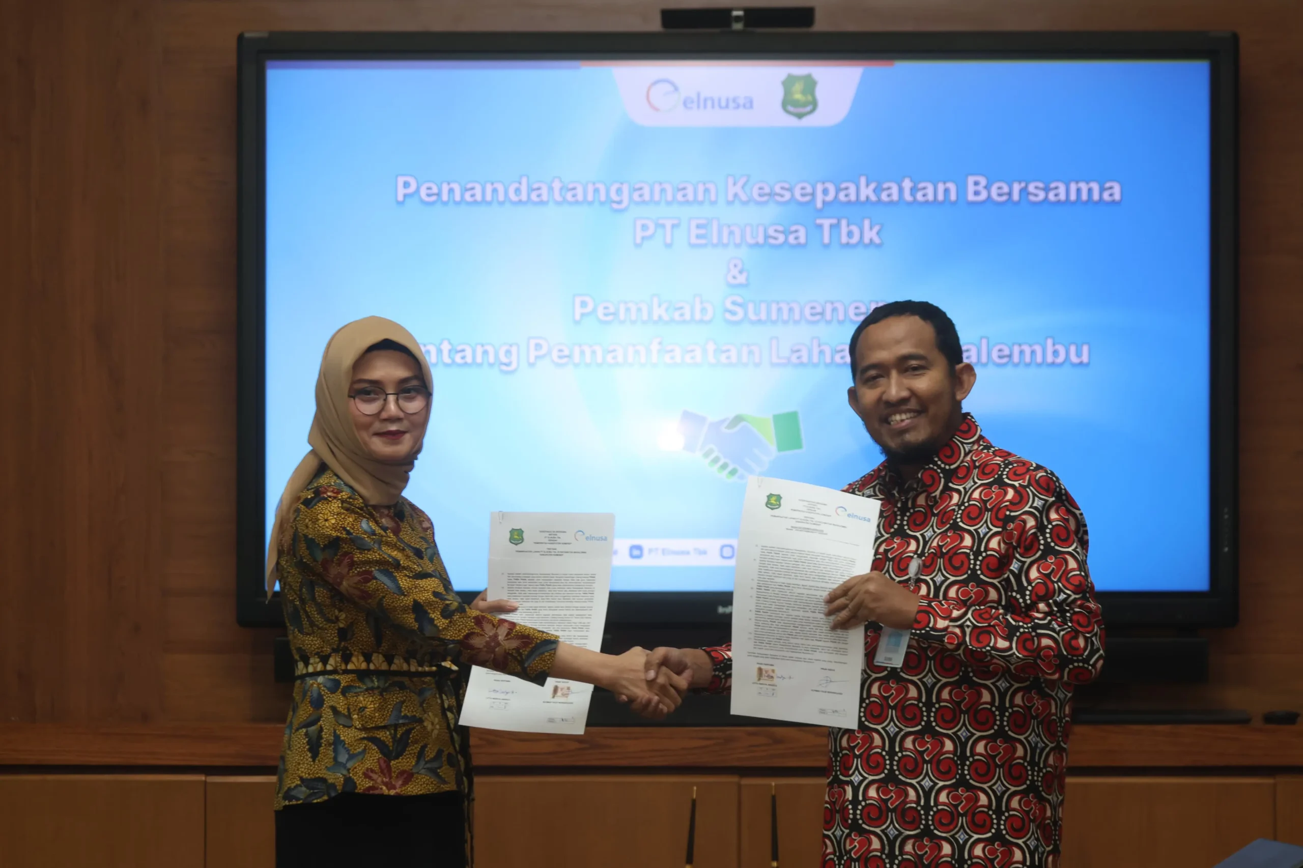 Penandatanganan MoU antara Pemkab Sumenep dan PT Elnusa Tbk untuk pemanfaatan lahan pembangunan air strip di Masalembu