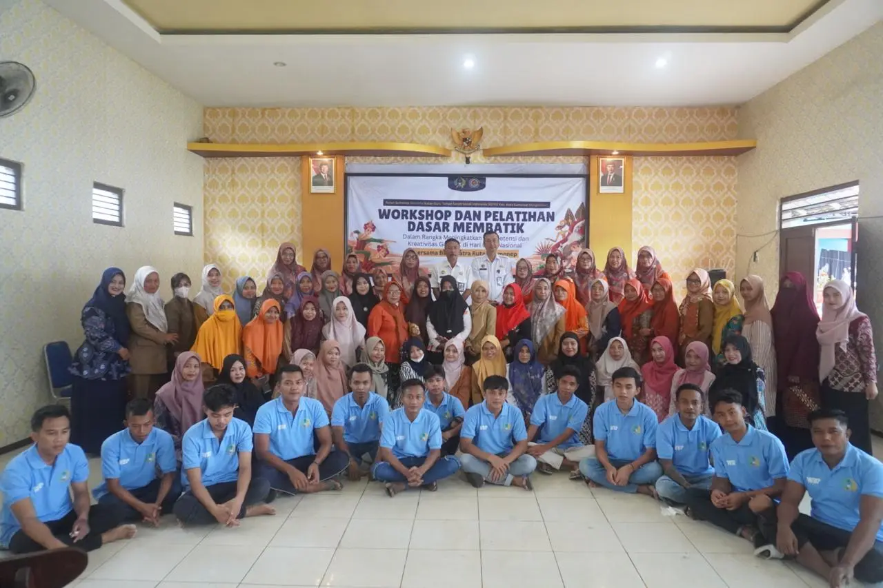 Workshop membatik di Rutan Sumenep yang melibatkan warga binaan sebagai instruktur dan diikuti para guru TK IGTKI Kecamatan Kota