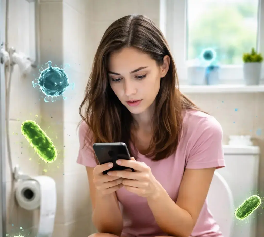 Bahaya membawa ponsel ke kamar mandi dapat memicu infeksi dan gangguan kesehatan