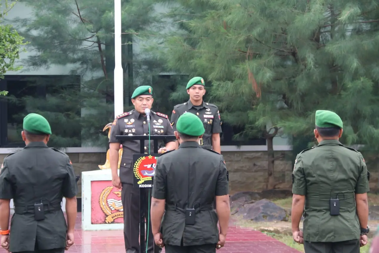 Upacara Hari Juang TNI AD ke-80 Tahun 2025 di Kodim 0827 Sumenep dipimpin Dandim Letkol Arm Bendi Wibisono