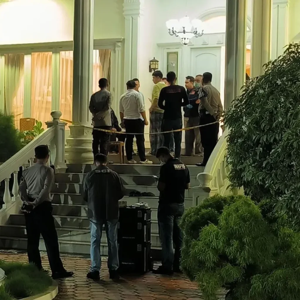 Polisi memeriksa rumah Dewan Pakar PKS Cilegon terkait kasus kematian anak