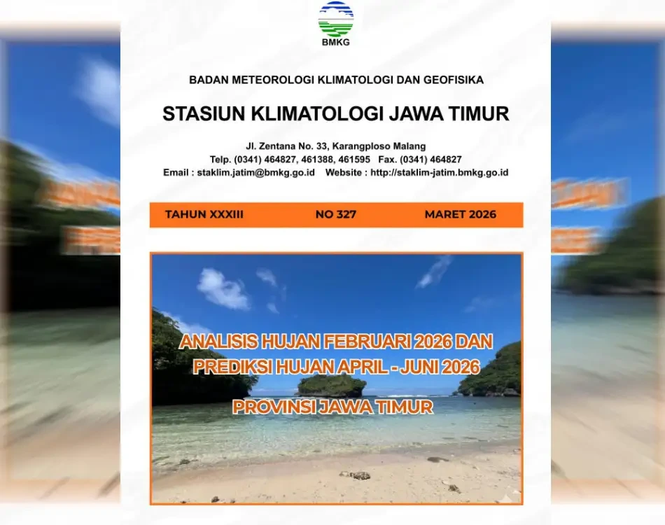 BMKG rilis prediksi curah hujan Jawa Timur April hingga Juni 2026 didominasi bawah normal