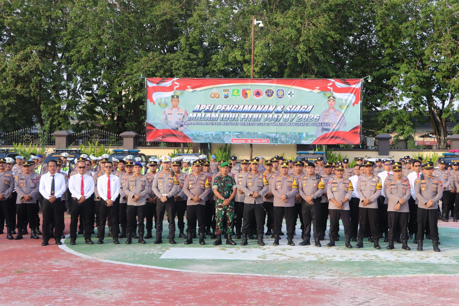 Kapolres Sumenep pimpin apel pengamanan malam takbiran Idulfitri 2026 di Polres Sumenep