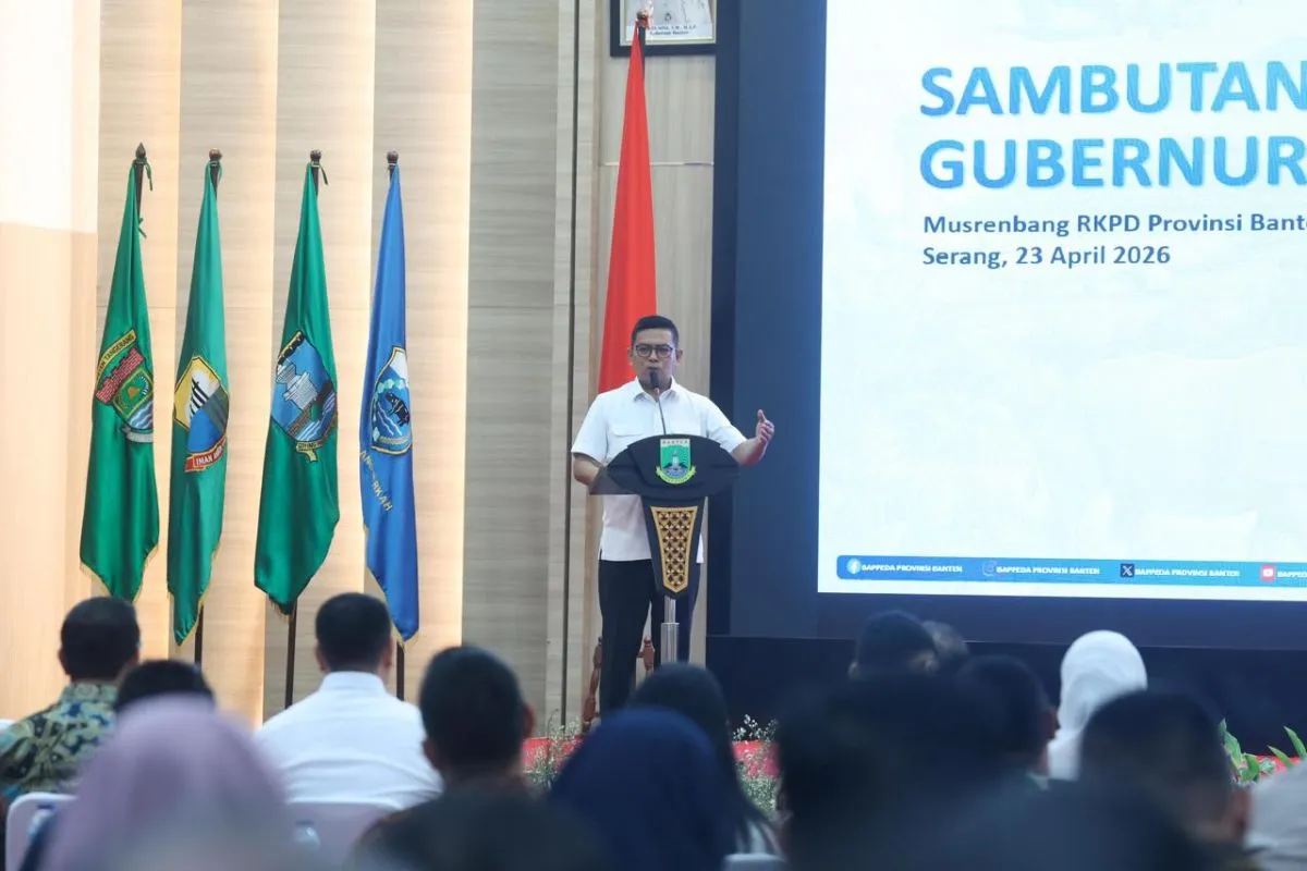 Gubernur Banten Andra Soni memimpin Musrenbang RKPD 2027 untuk memperkuat kolaborasi dan menekan disparitas wilayah