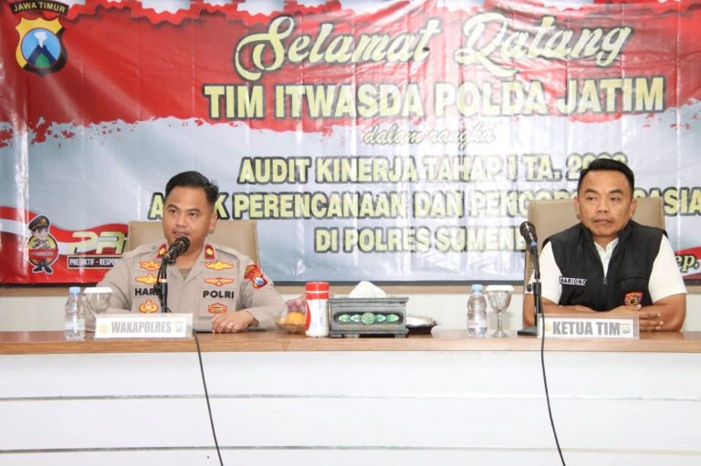 Audit kinerja Polres Sumenep oleh Itwasda Polda Jatim untuk tingkatkan akuntabilitas dan tata kelola organisasi