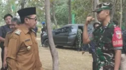 Bupati Pamekasan dan Pangdam V Brawijaya meresmikan lokasi pembangunan Yonif TP di Tlanakan Pamekasan