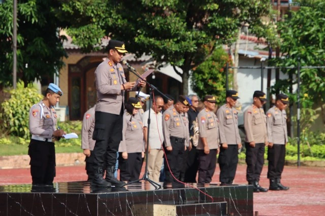 Apel siaga May Day 2026 Polres Sumenep dipimpin Kapolres untuk menjaga keamanan dan ketertiban masyarakat