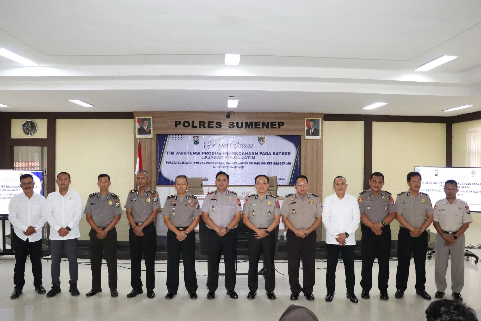 Kegiatan asistensi produk perencanaan Rorena Polda Jatim di Polres Sumenep bersama Satker wilayah Madura
