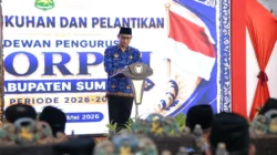 Sekda Sumenep Agus Dwi Saputra menghadiri pengukuhan pengurus KORPRI Kabupaten Sumenep