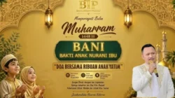 Ali Zainal Abidin memimpin Doa Bersama Ribuan Anak Yatim dalam kegiatan BIP Foundation menyambut Muharram 1448 Hijriah di Sumenep.