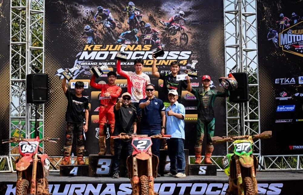 Crosser AHM Ivan Valrossi Raih Podium Perdana Kejurnas Motocross MX2 2026 di Bekasi