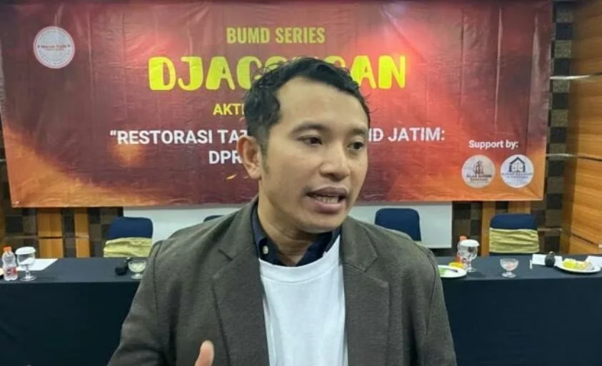 Ketua Komisi C DPRD Jatim Adam Rusydi membahas kinerja BUMD Jawa Timur dan kontribusi dividen terhadap Pendapatan Asli Daerah.