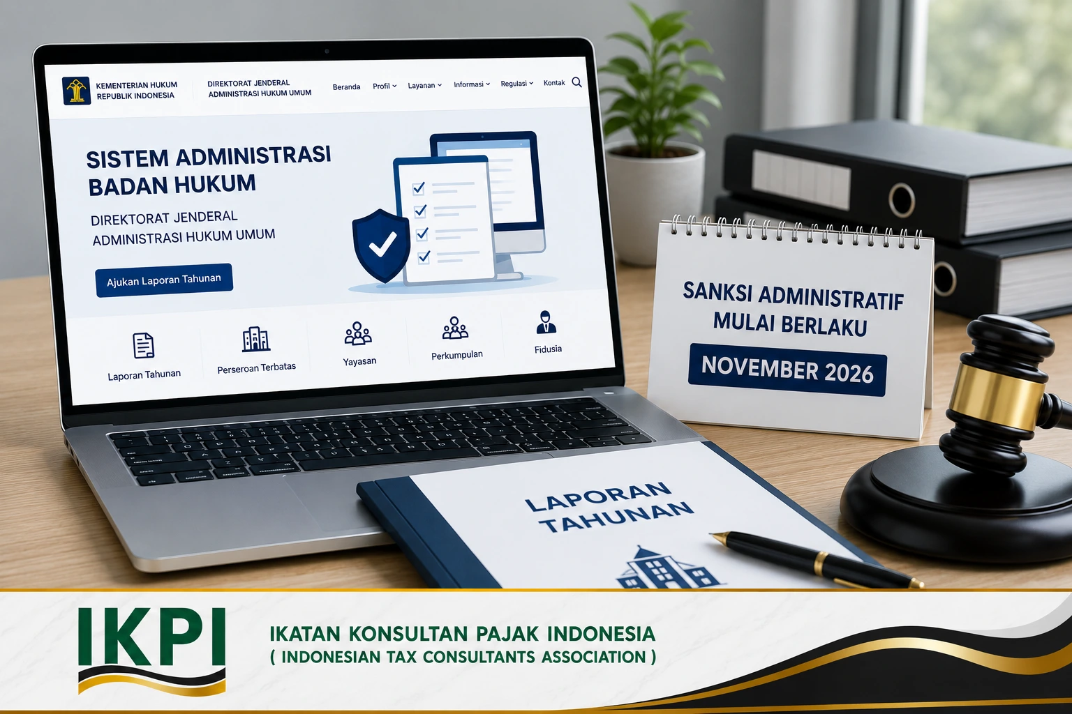 Ditjen AHU Kementerian Hukum menerapkan kewajiban penyampaian laporan tahunan bagi Perseroan Terbatas melalui Sistem Administrasi Badan Hukum.