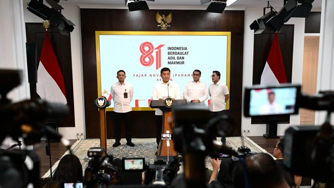 Logo resmi HUT ke-81 Kemerdekaan Republik Indonesia 2026 karya Fajar Novario diluncurkan pemerintah di Istana Kepresidenan Jakarta