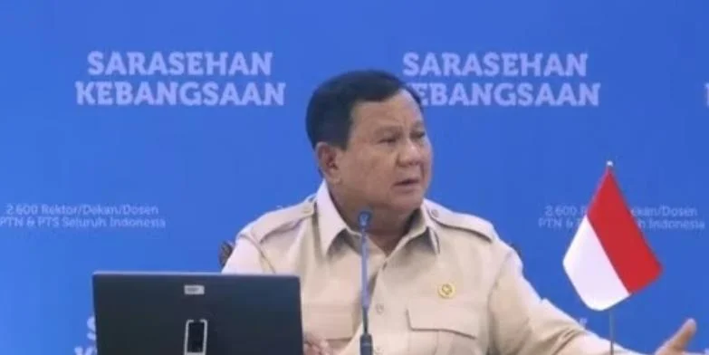 Presiden Prabowo Subianto menyampaikan dukungan terhadap alokasi laba BUMN untuk riset dalam Sarasehan Konvensi Sains, Teknologi, dan Industri Indonesia di Jakarta.