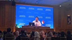 Presiden Prabowo Subianto menghadiri penutupan Sarasehan Kebangsaan KSTI Indonesia 2026 di JCC Senayan Jakarta