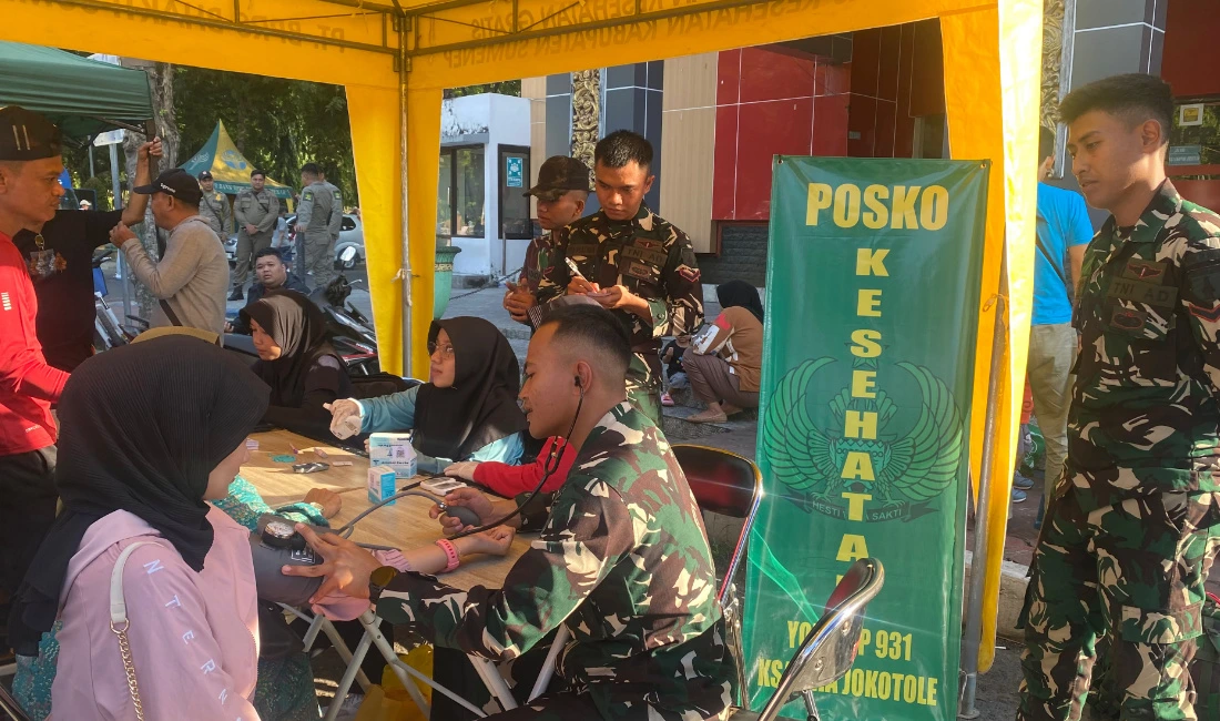 Yonif TP 931/KJ dan Dinkes Sumenep Gelar Pemeriksaan Kesehatan Gratis Rutin di MPP
