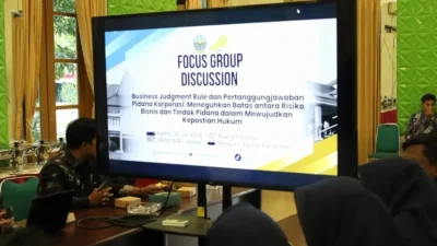 Bupati Bangkalan memimpin FGD PERSERODA tentang Business Judgement Rule di Pendopo Agung Bangkalan.