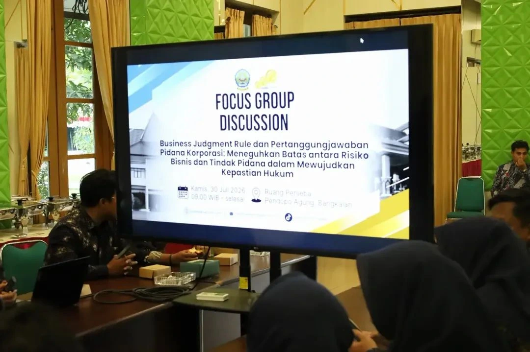 Bupati Bangkalan memimpin FGD PERSERODA tentang Business Judgement Rule di Pendopo Agung Bangkalan.