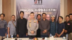 Kapolresta Sumenep Ariek Indra Sentanu saat bersilaturahmi dengan organisasi wartawan di Kabupaten Sumenep.