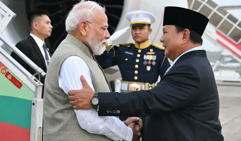 Presiden Prabowo Subianto menerima kunjungan kenegaraan Perdana Menteri India Narendra Modi di Istana Merdeka Jakarta