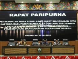 Sekda Bangkalan Hadiri Paripurna DPRD, Bahas Raperda Perizinan Berusaha dan Penataan OPD